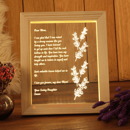 Personalized Hand-Written Letter Night Light - Mother's Day Gift