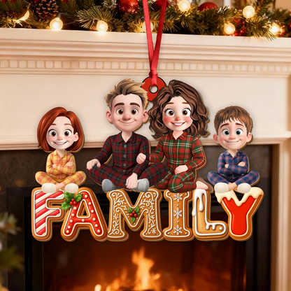 Our Family 2025 Merry Christmas - Wood Ornament 2 Layered