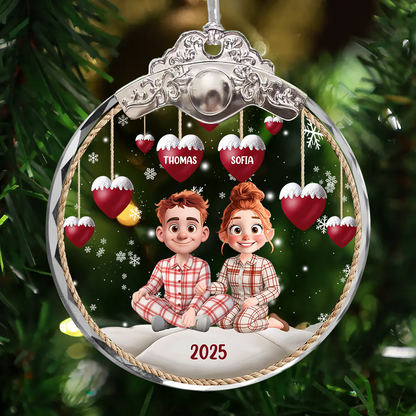 Our Grandkids - Personalized Glass Ornament With Silver Cap