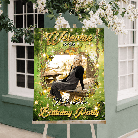 Fairy Birthday Welcome Sign - Modern Wedding Sign - Welcome Sign
