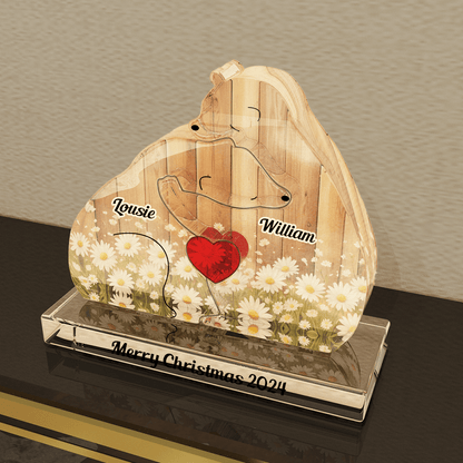 Personalized Acrylic Family Bear Puzzle - Family Keepsake Christmas