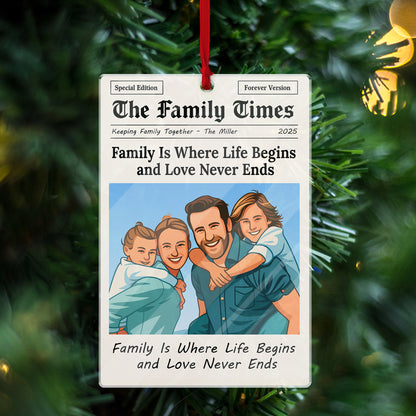 The Family Times - Personalized Custom Acrylic Ornament