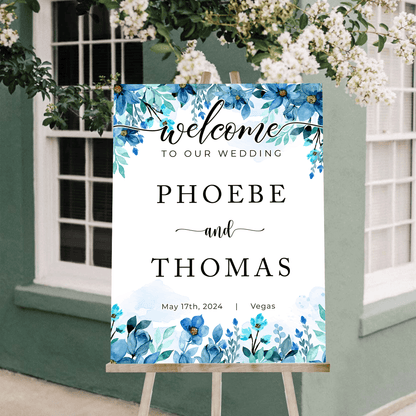 Minimalist Wedding Welcome Sign - Modern Wedding Decoration