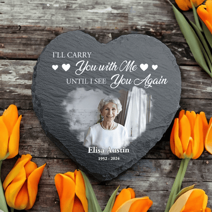 Until I See You Again - Personalized Memorial Garden Stone