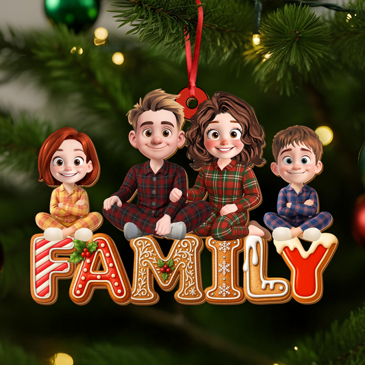 Our Family 2025 Merry Christmas - Wood Ornament 2 Layered