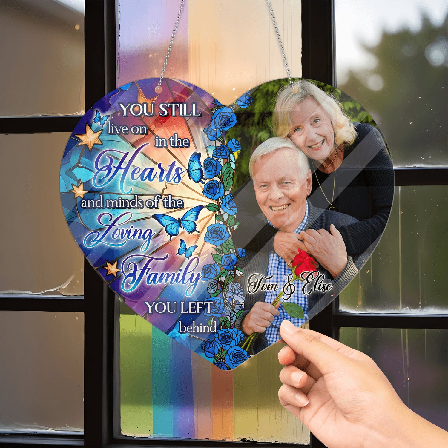Loving Family Memorial Hanging - Personalized Acrylic Decor