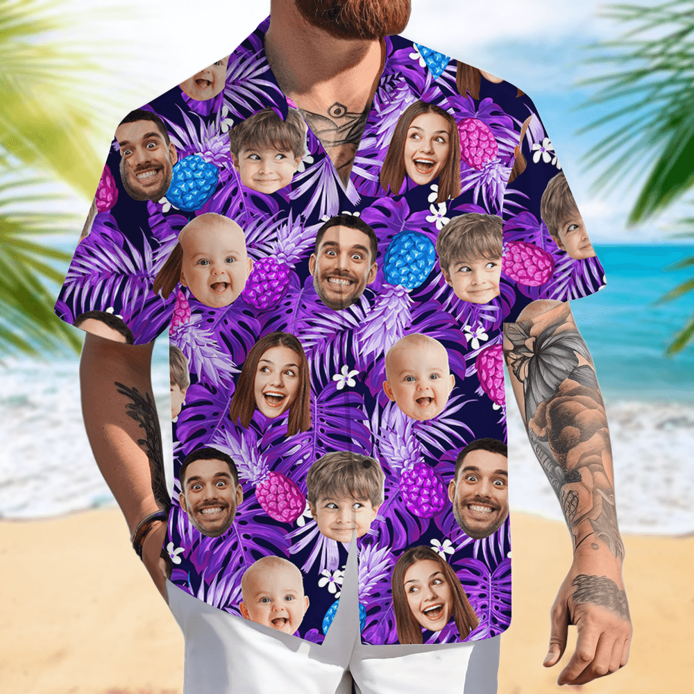 Neon Style Hawaiian Shirt - Personalized Father's Day Gift