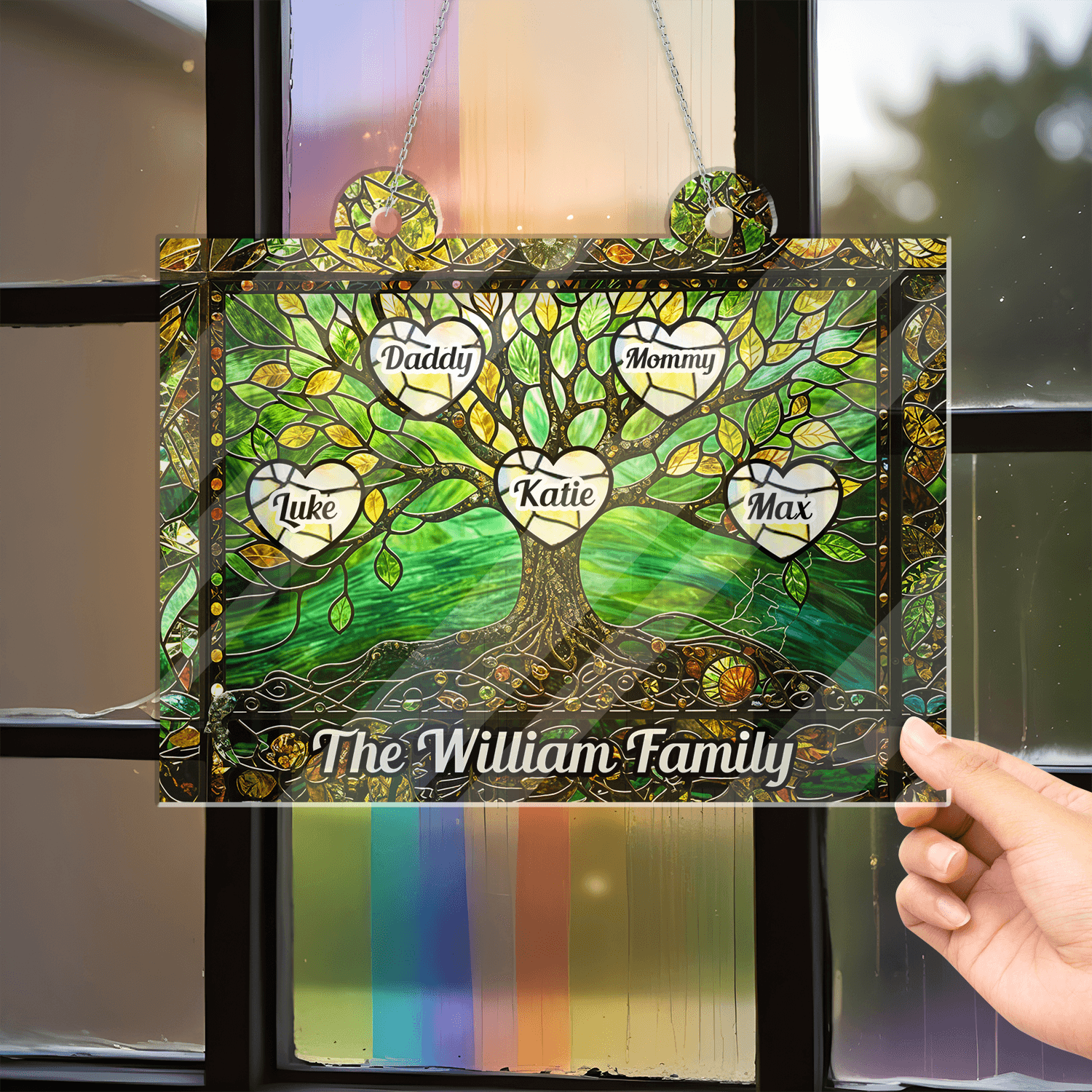 Life Tree Hanging Acrylic - Personalized Window Hanging Gift