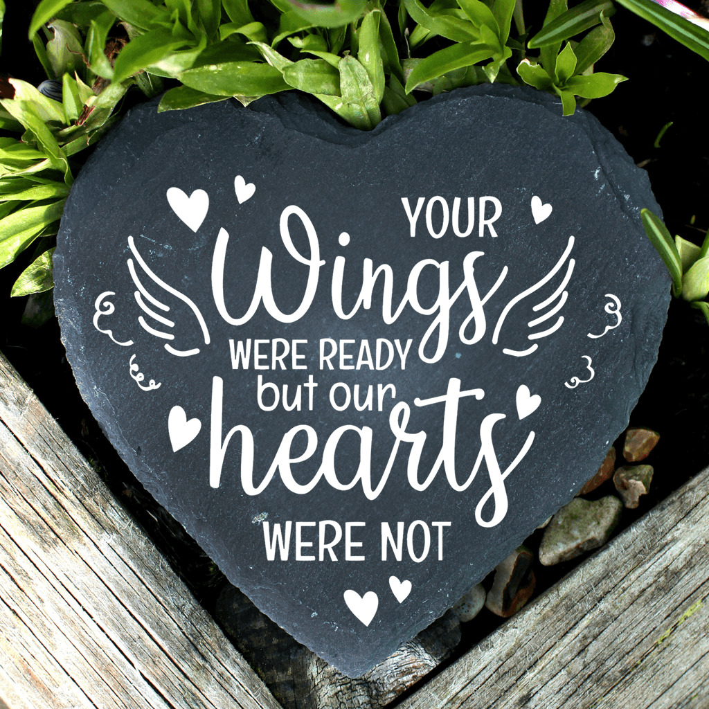 Your Wings Were Ready - Personalized Memorial Garden Stone