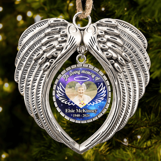 In Loving Memory Galaxy - Angel Wings Stainless Ornament