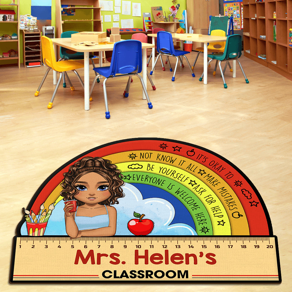 Custom Shape Teacher Doormat - Personalized Classroom Decor
