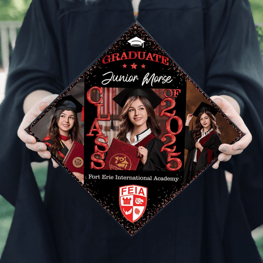 Glitter Personalized Grad Cap - 2025 Grad Decoration For Cap