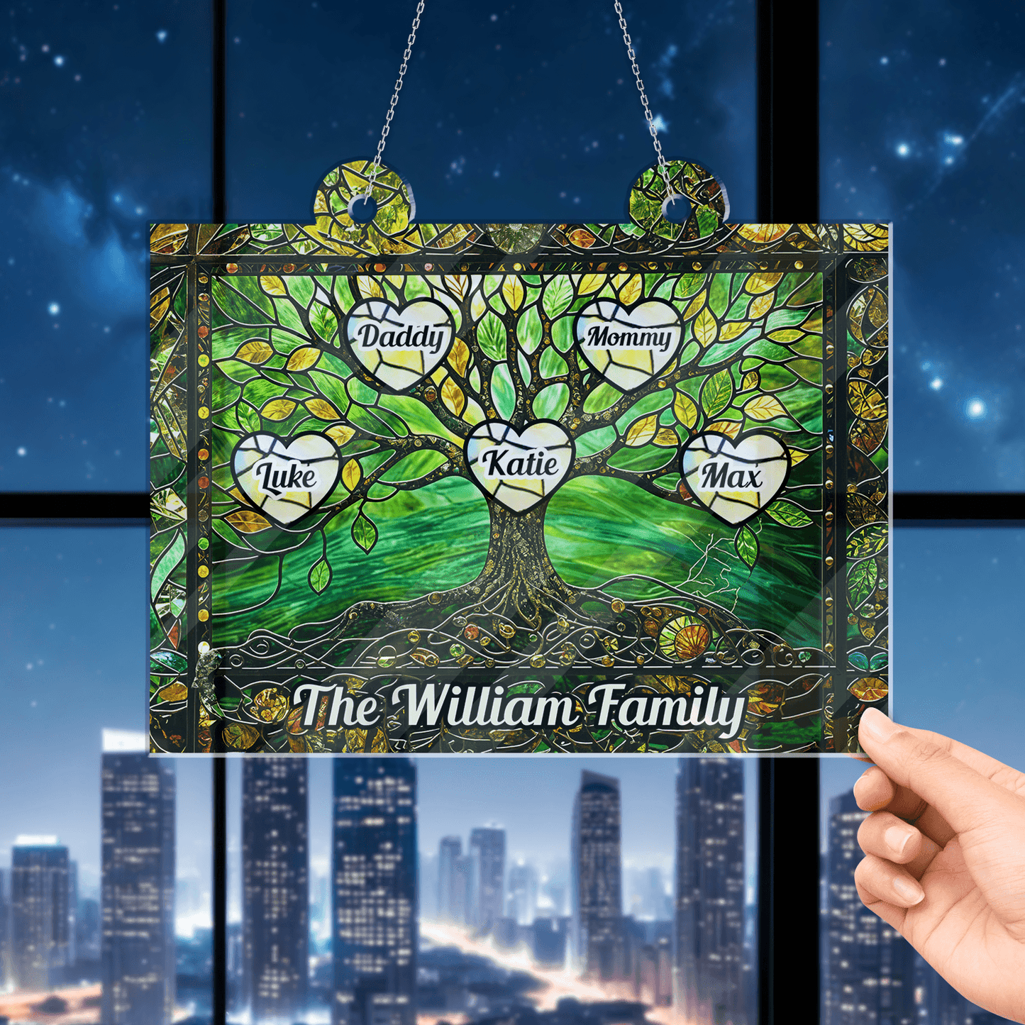 Life Tree Hanging Acrylic - Personalized Window Hanging Gift
