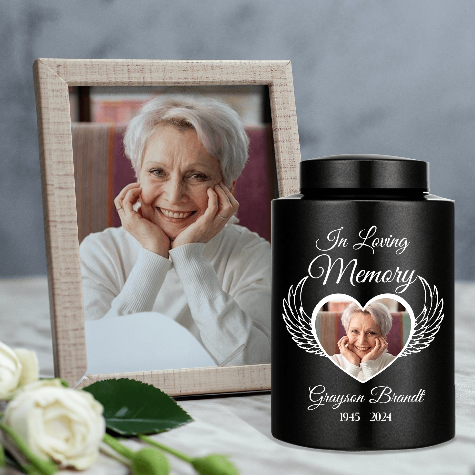 In Loving Memories Keepsake Urn for Ashes - Stainless Steel Urn
