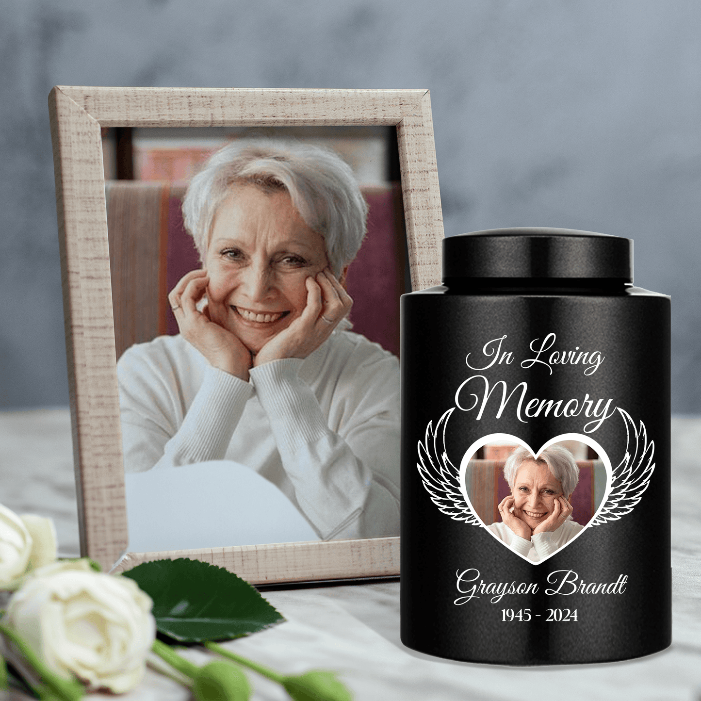 In Loving Memories Keepsake Urn for Ashes - Stainless Steel Urn