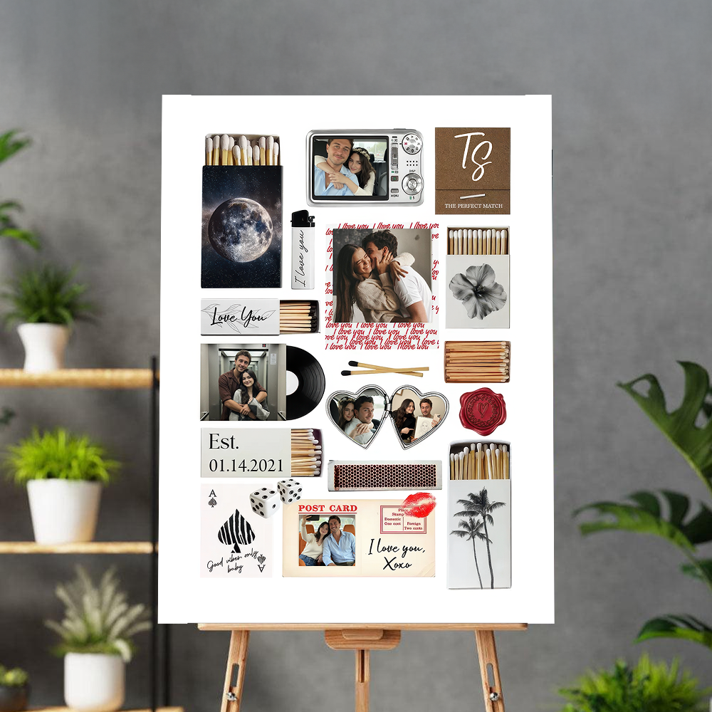 Stories Of Generations Couple - Portrait Art - Personalized Custom Canvas