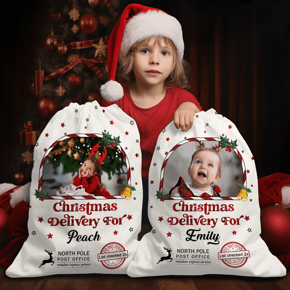 Glitter Special Delivery Santa Sack - Christmas Gift Bag