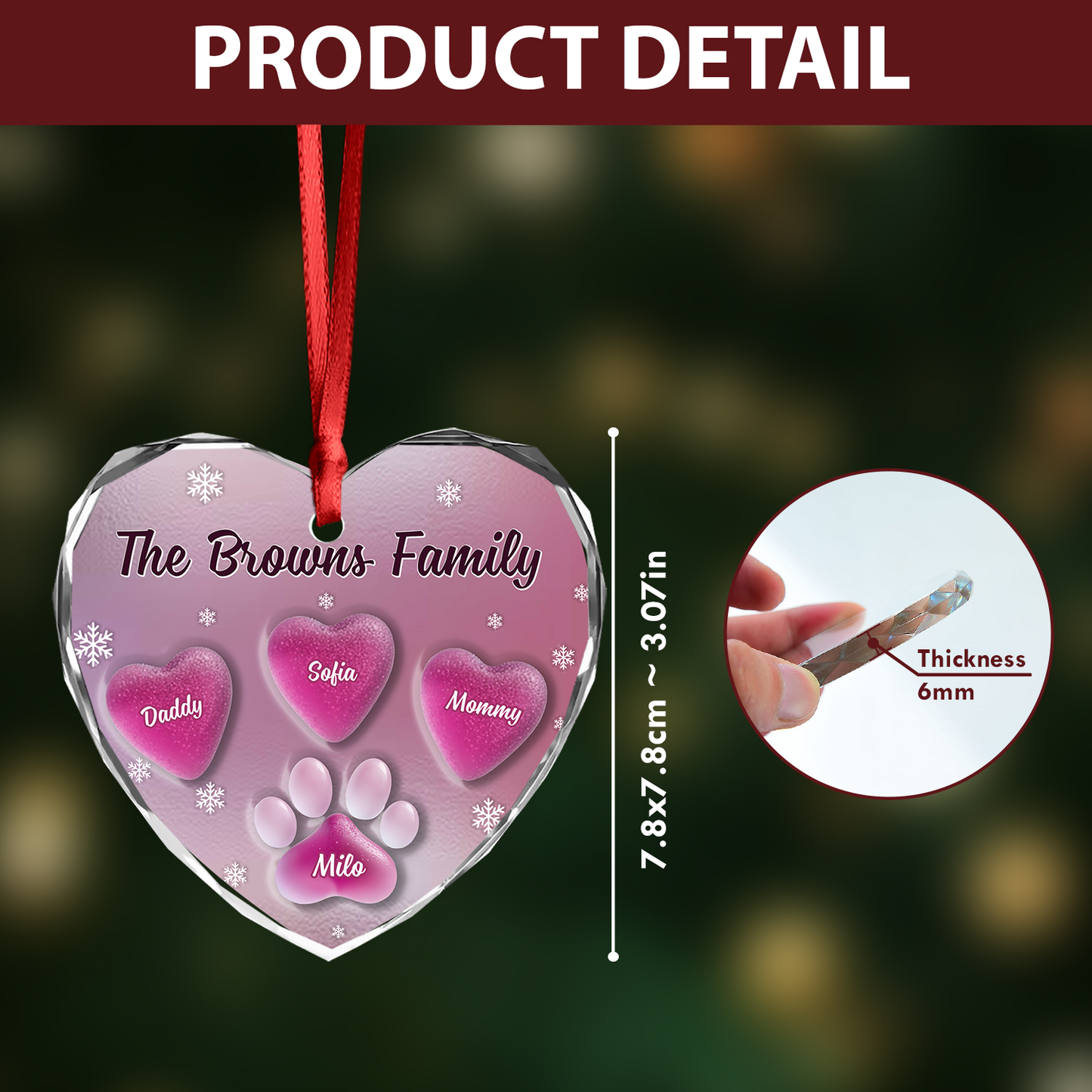 Personalisiertes Weihnachtsornament „Unser erstes Weihnachten als Mr. &amp; Mrs.“ aus Kristallglas – Weihnachtsornament für Paare 