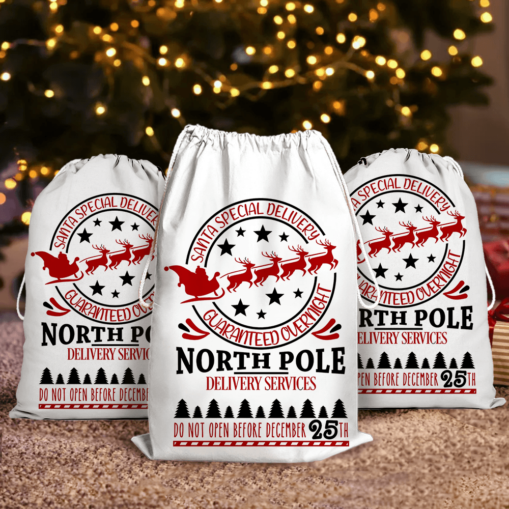Santa Christmas Present Bag - Christmas Special Delivery Sack