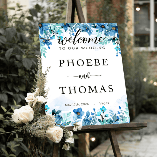 Minimalist Wedding Welcome Sign - Modern Wedding Decoration