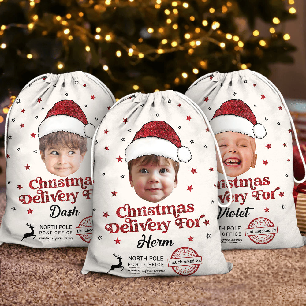 Glitter Special Delivery Santa Sack - Christmas Gift Bag
