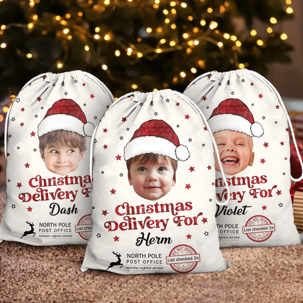 Glitter Special Delivery Santa Sack - Christmas Gift Bag