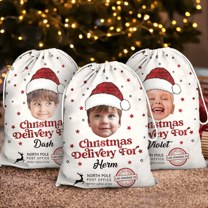 Glitter Special Delivery Santa Sack - Christmas Gift Bag