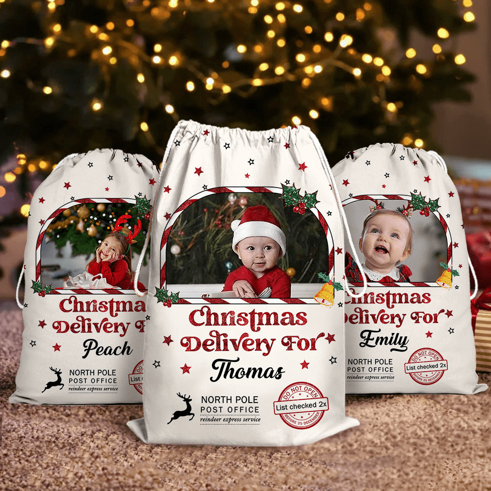 Glitter Special Delivery Santa Sack - Christmas Gift Bag