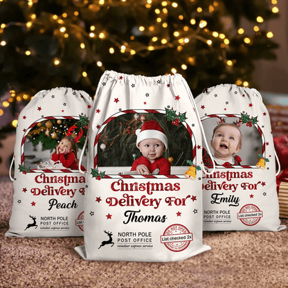 Glitter Special Delivery Santa Sack - Christmas Gift Bag