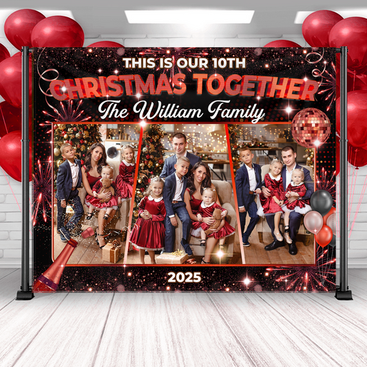 Christmas Party Backdrop -  Personalized Custom Christmas Party Backdrop