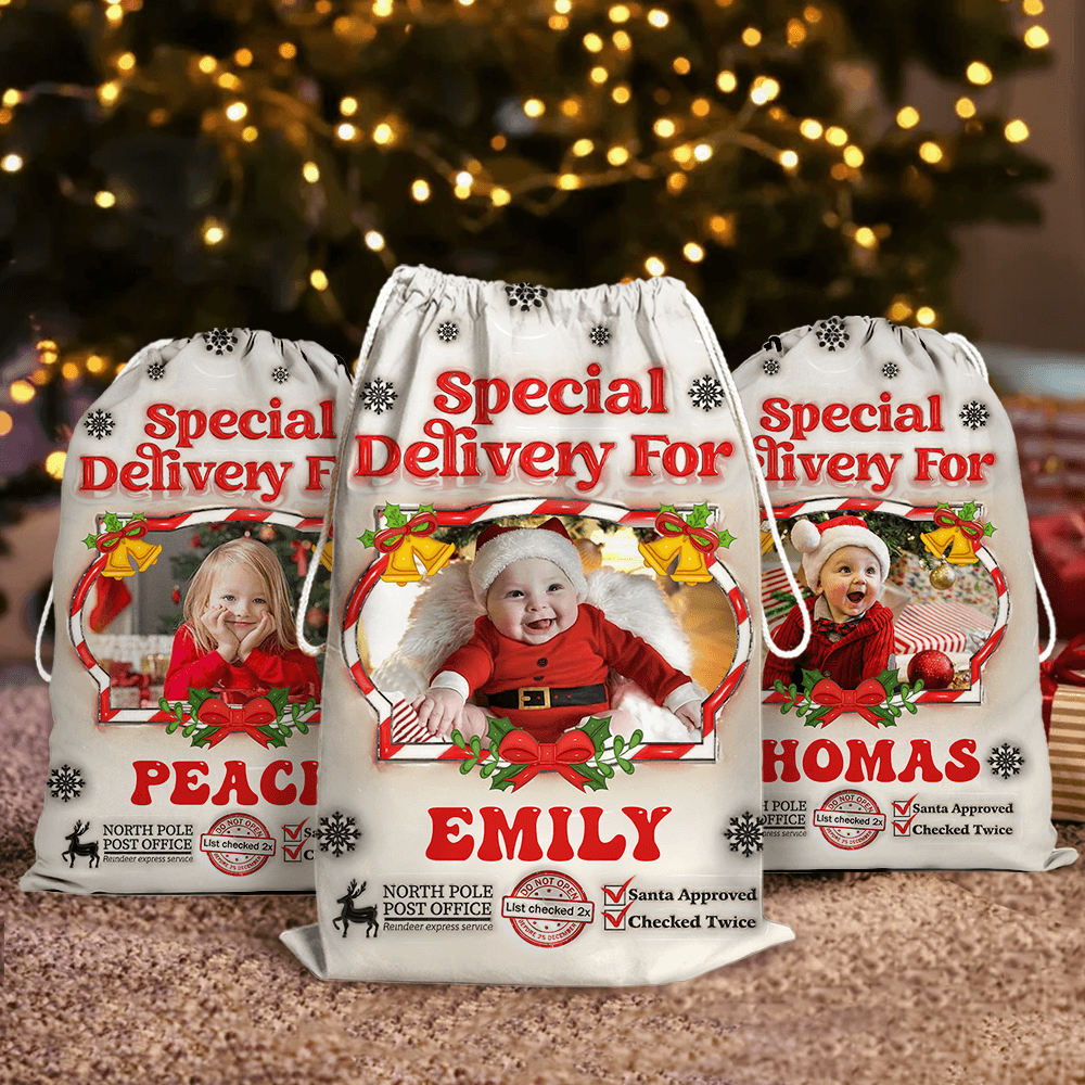 Personalized Special Delivery Christmas Bags - Custom Gift Bag