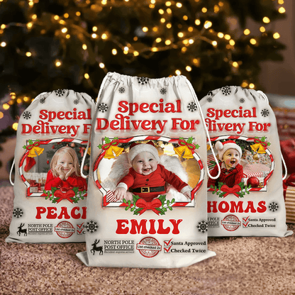 Personalized Special Delivery Christmas Bags - Custom Gift Bag