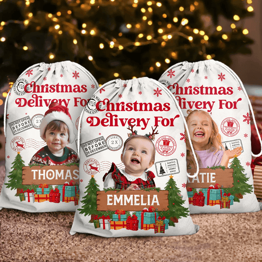 Personalized Santa Christmas Sack - Christmas Gift Bag