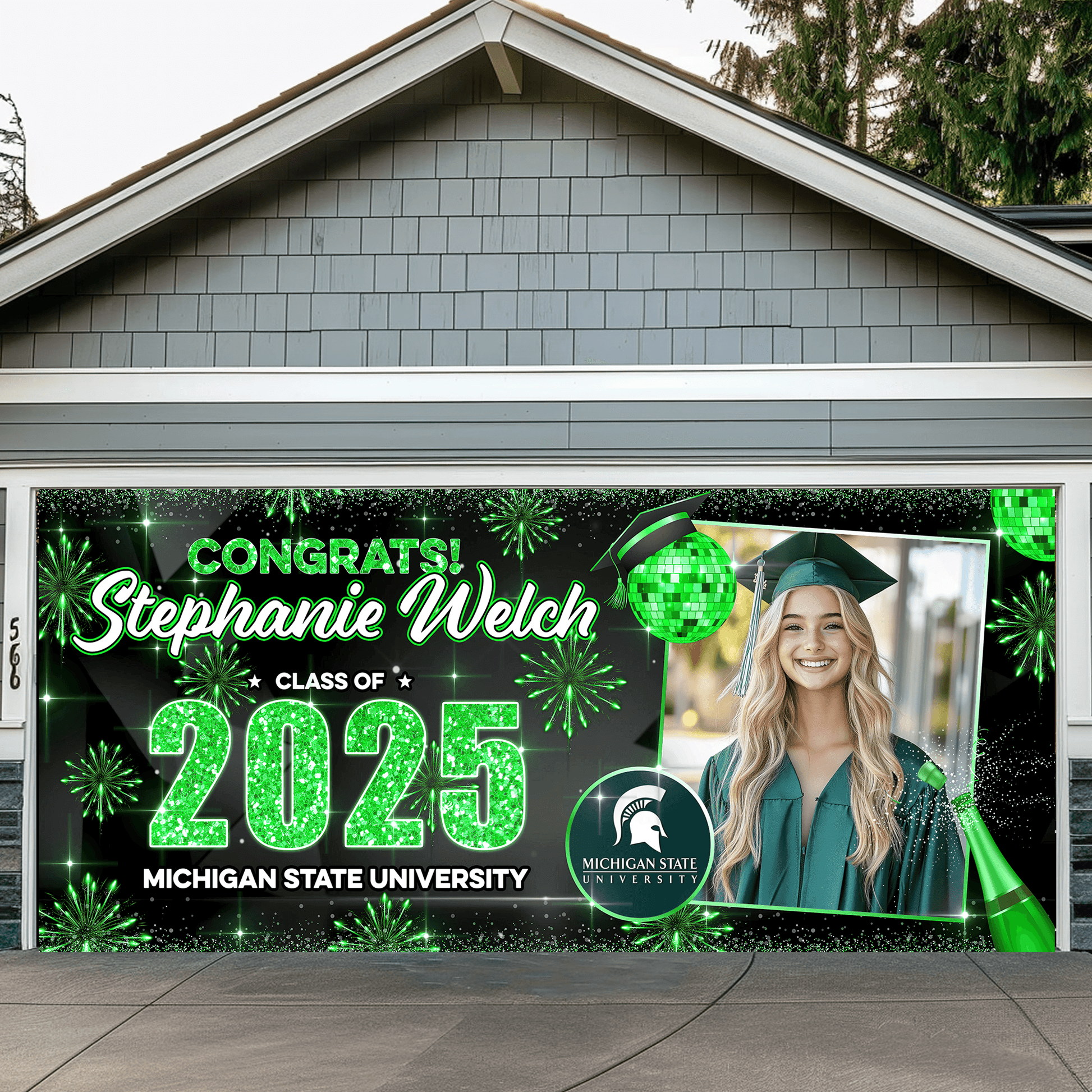 Trending 2025 Congratulations Class Of 2025 - Graduation Garage Door Decorations, Single Garage, Garage Door Banner