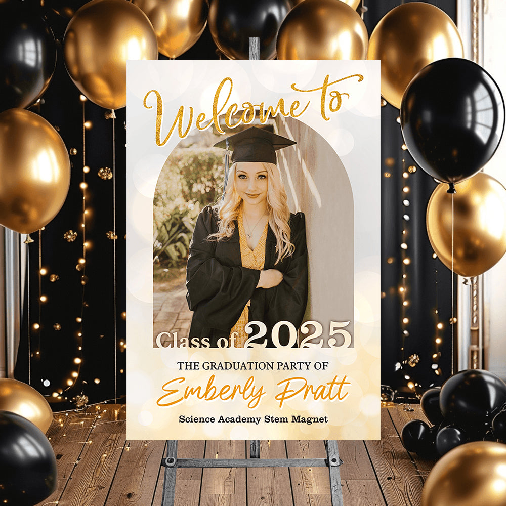 Senior Class Of 2025 Custom Photo - Graduation Party Welcome Sign - Graduation Poster