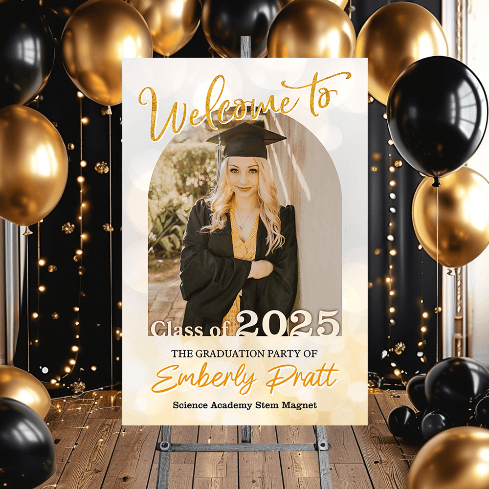Senior Class Of 2025 Custom Photo - Graduation Party Welcome Sign - Graduation Poster