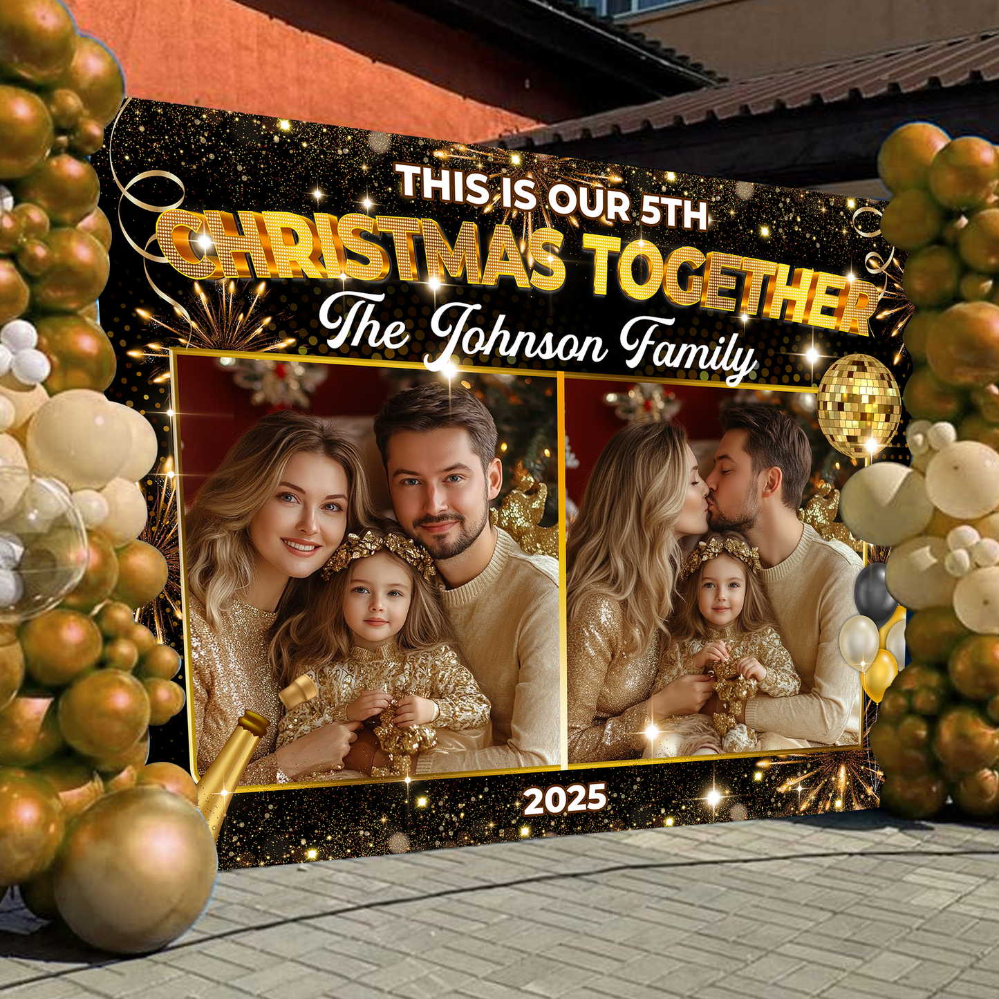 Christmas Party Backdrop -  Personalized Custom Christmas Party Backdrop