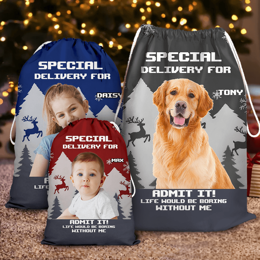 Christmas Boring Without Us Bag - Personalized Christmas Gift Bag