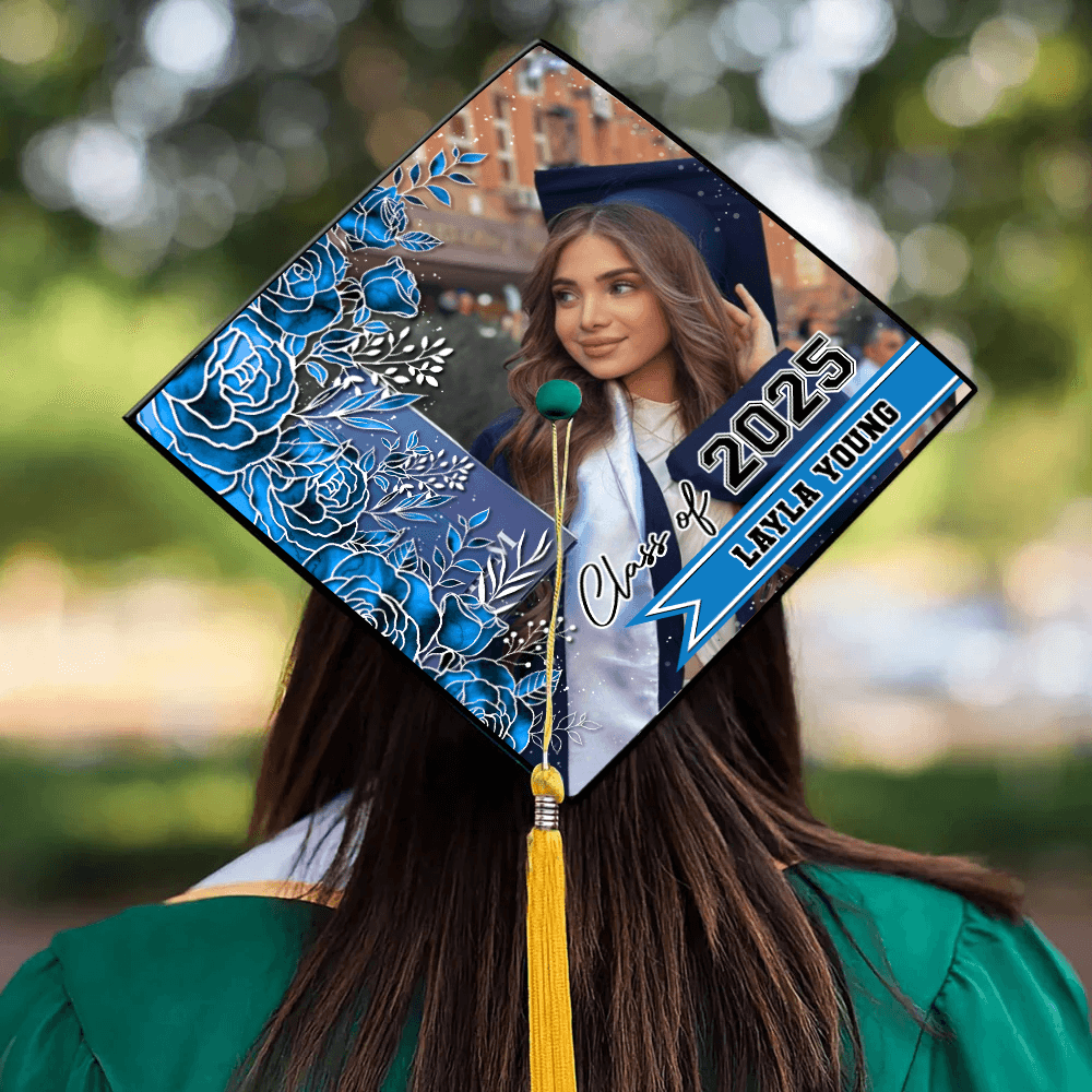 Flower Grad Cap Topper 2025 - Graduation Decoration For Grad Cap
