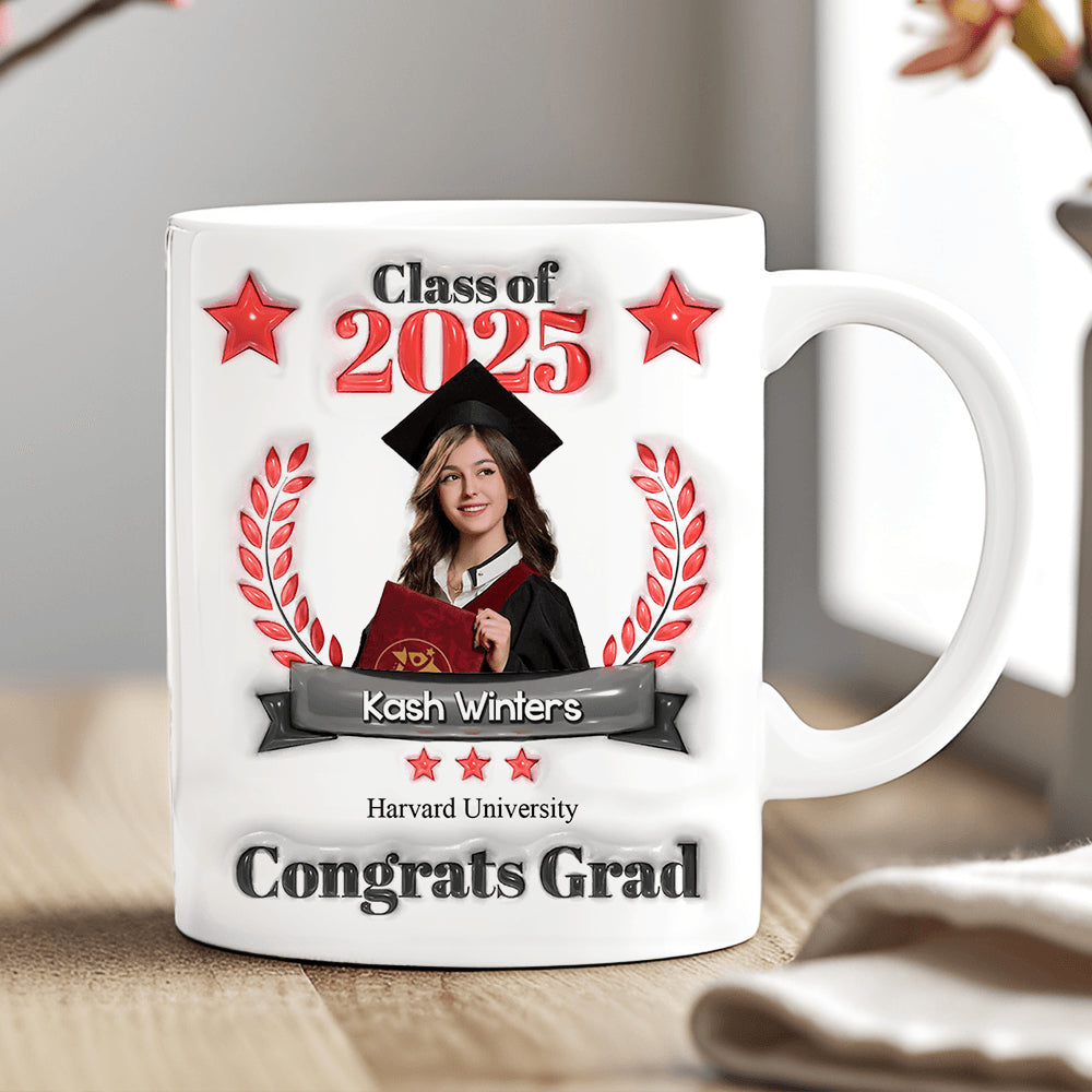 Congrats Class Of 2025 Custom 3D Inflated Effect Custom Mug