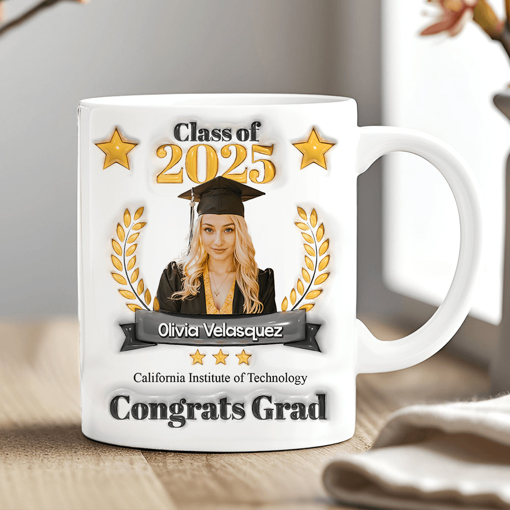 Congrats Class Of 2025 Custom 3D Inflated Effect Custom Mug