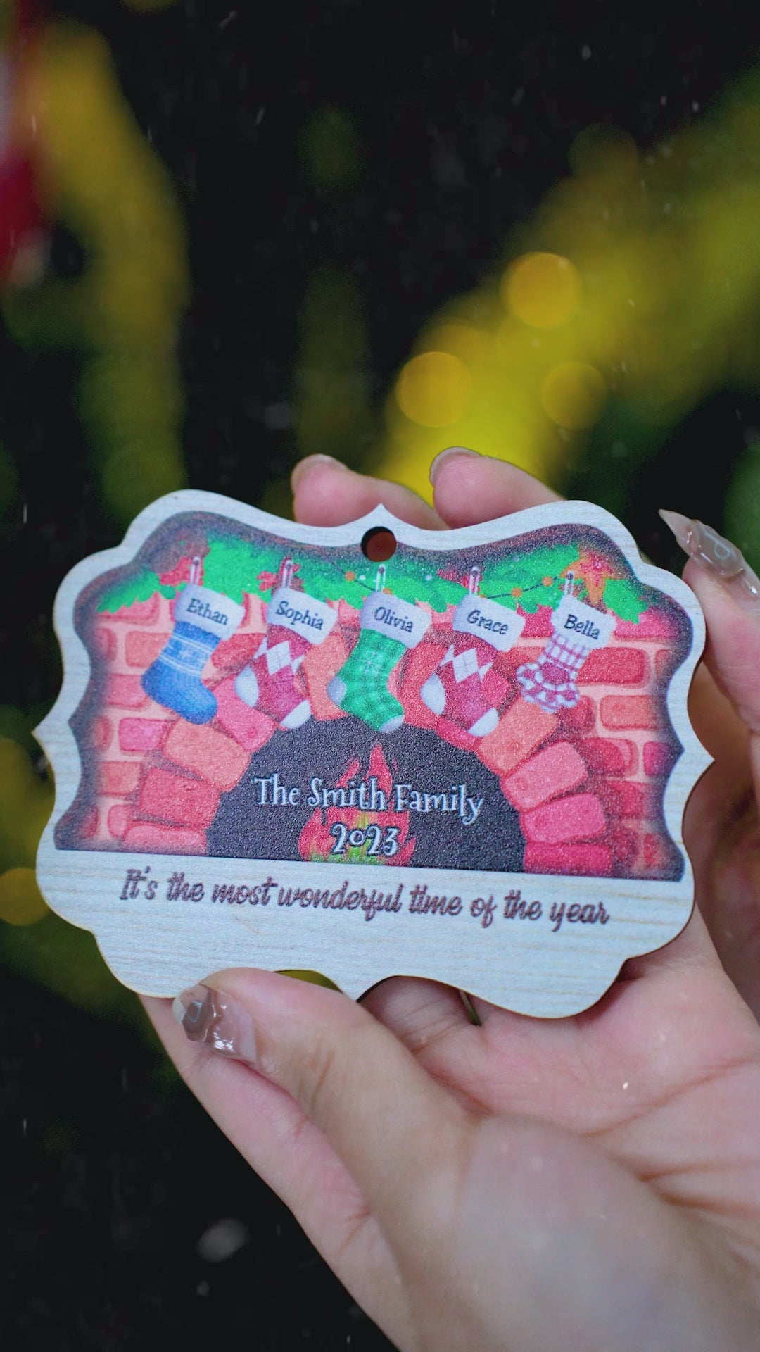 Personalized Aluminum Ornament - It's The Most Wonderful Time