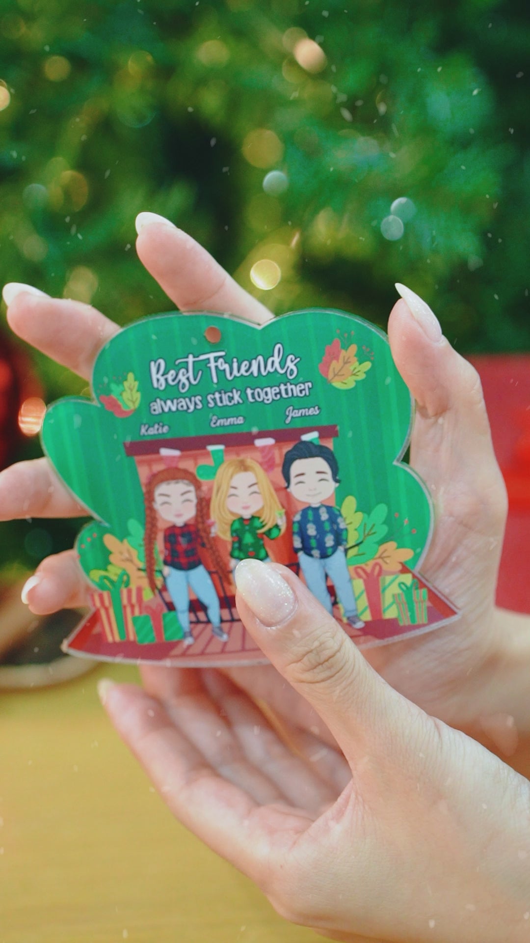 Best Friends Always Stick Together - Personalized Ornament