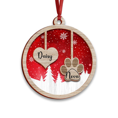 Family Christmas Wood Ornament - Wood Ornament 2 Layered