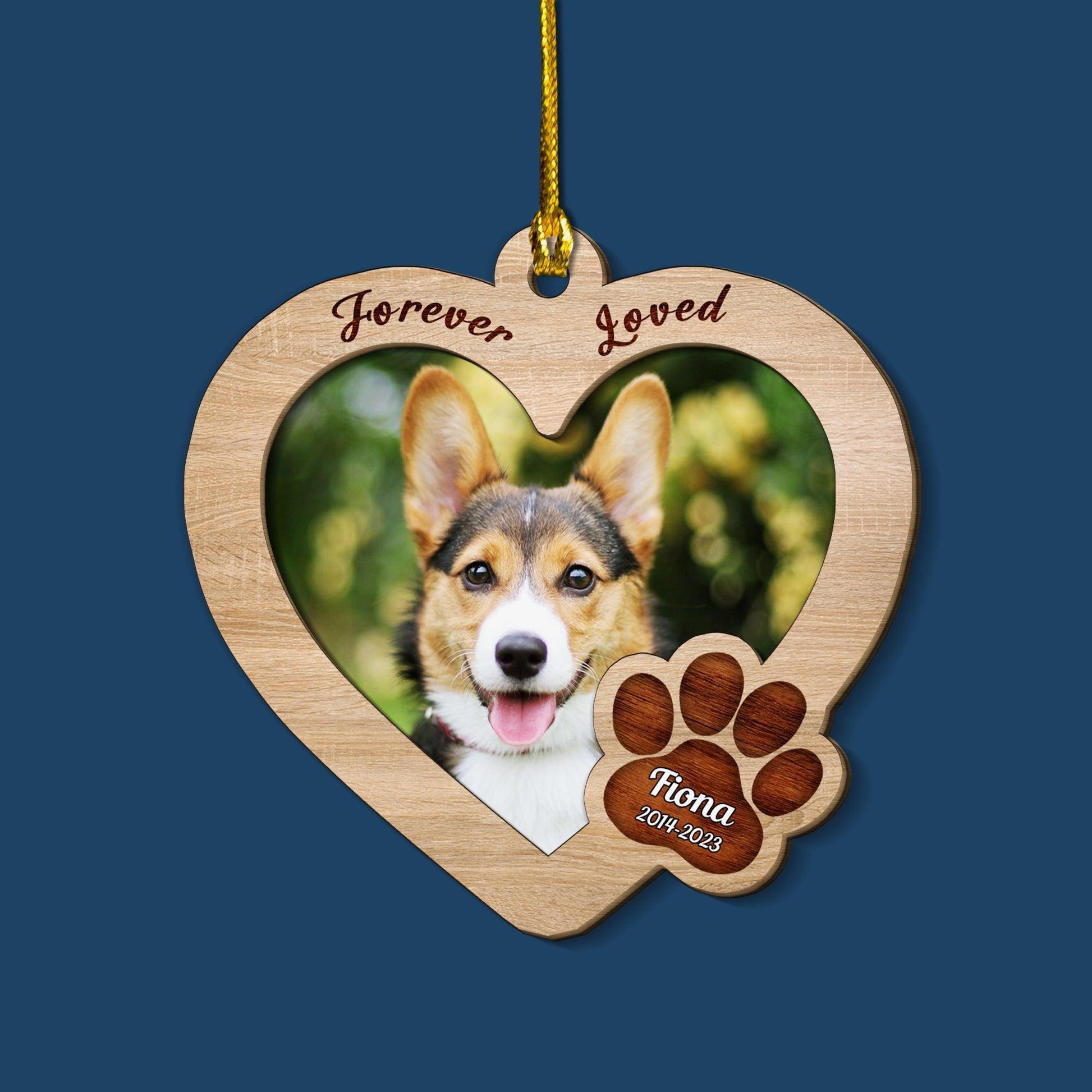 My Angel Has Paws Gift - Personalized Custom Shape Wooden Ornament
