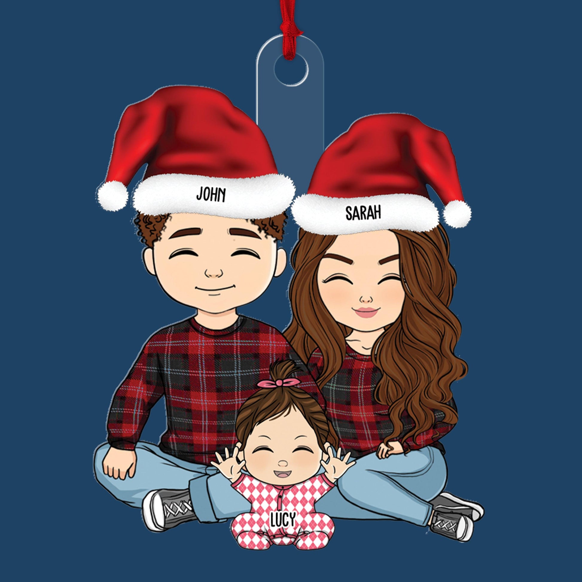 Our Family Christmas Gift - Personalized Custom Acrylic Ornament