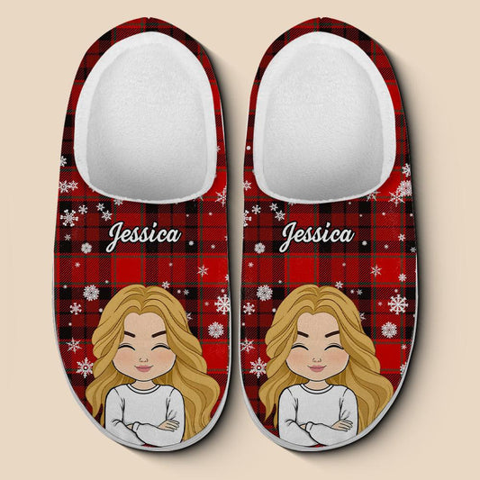 Family Team Colors Slippers - Women's Plush All-Over Print