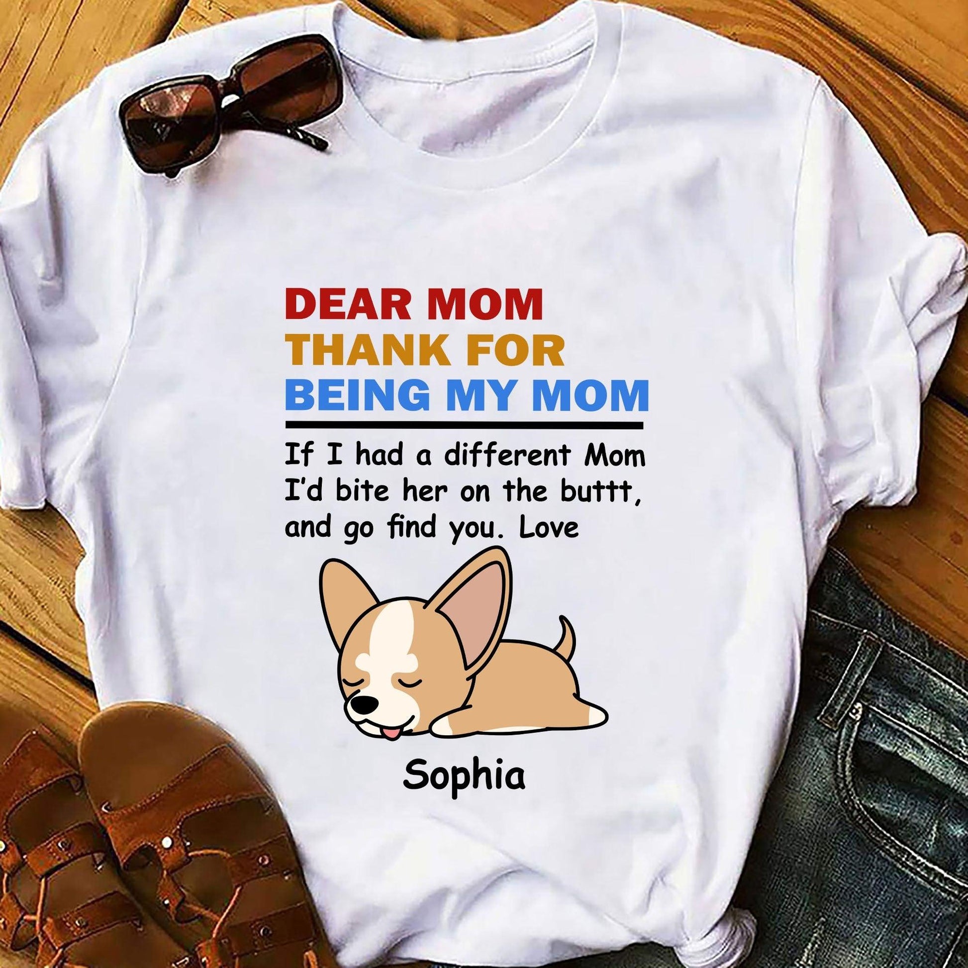 Personalized "If I Had A Different Dad I'd Bite Him" Unisex T-Shirt