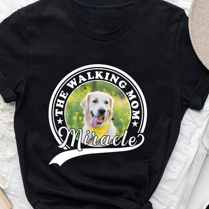 Personalized The Walking Dad and Mom Custom Photo - Personalized Custom Unisex T-Shirt