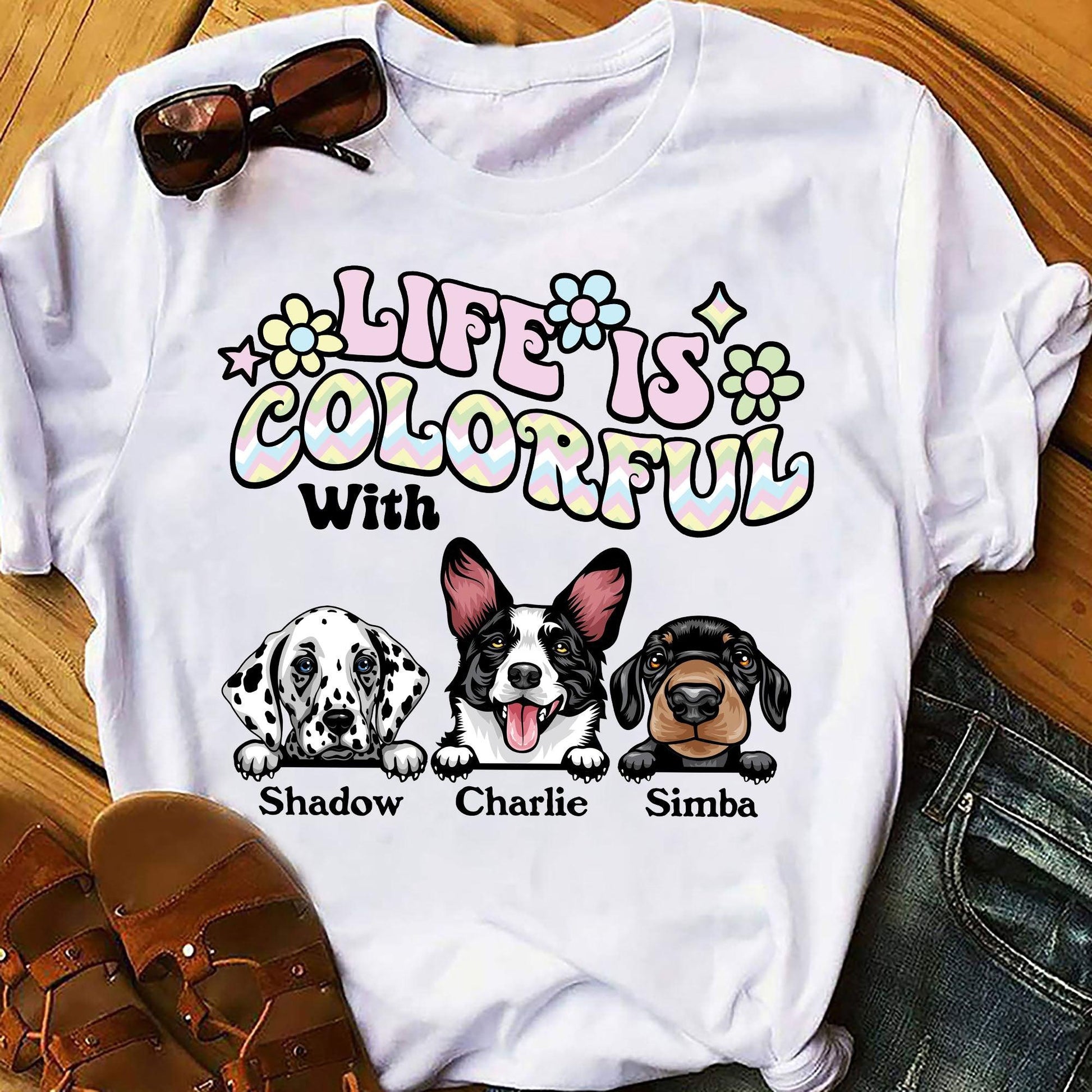 Personalized Life Is Better With Dogs Shirt - Custom Name